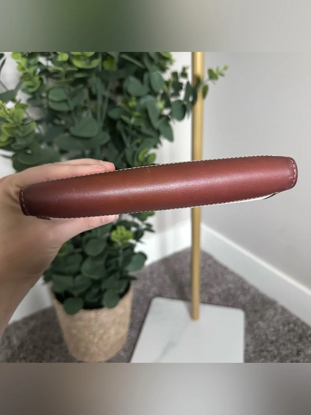 Coach Cream and Brown Leather Wallet